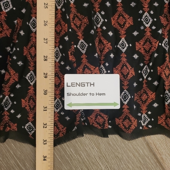 Torrid Size 1 Aztec Print Challis Flowy Top - Picture 10 of 11